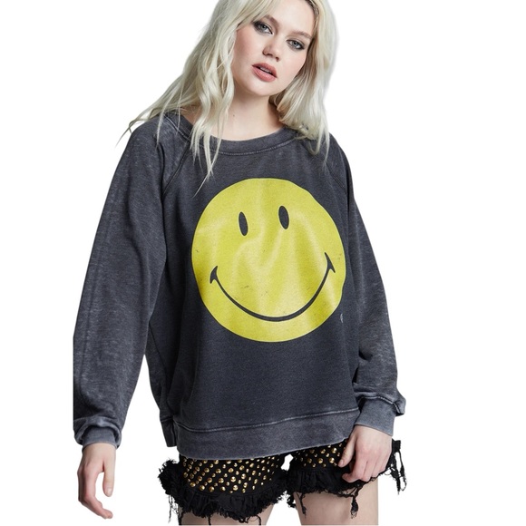 Smiley - Retro Brand Crewneck Sweatshirt USA Size Large - Picture 1 of 11